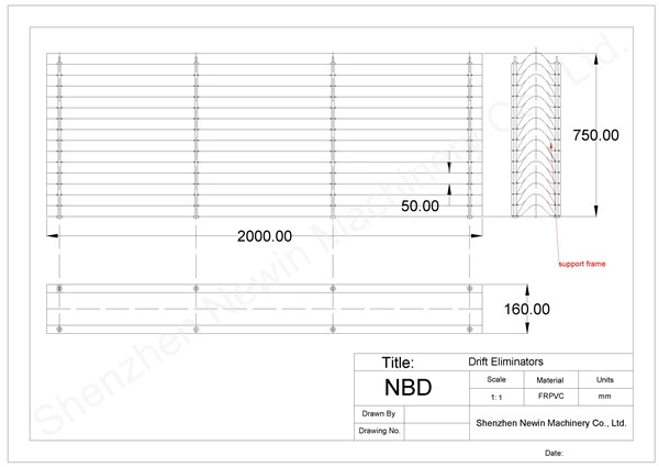 V Shape Blade Type Cooling Tower Drift Eliminator