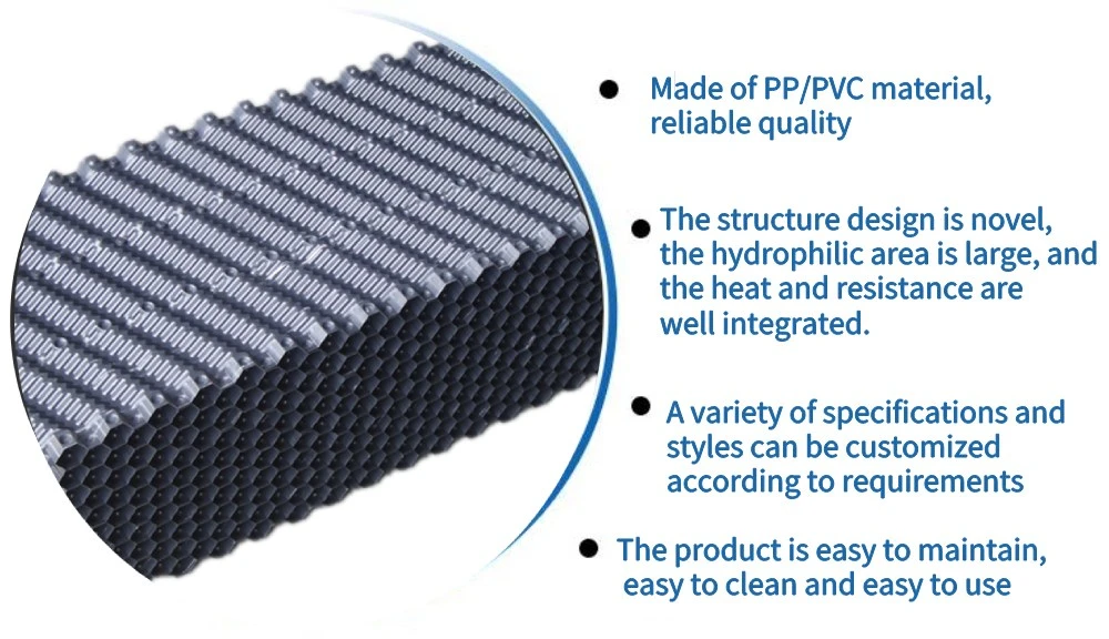 Customizable PVC PP Cooling Tower Fill Blocks Cross Flow Cooling Tower Film Fills Media